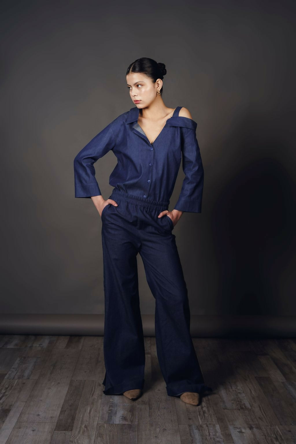 CAMISA DENIM ASIMÉTRICA