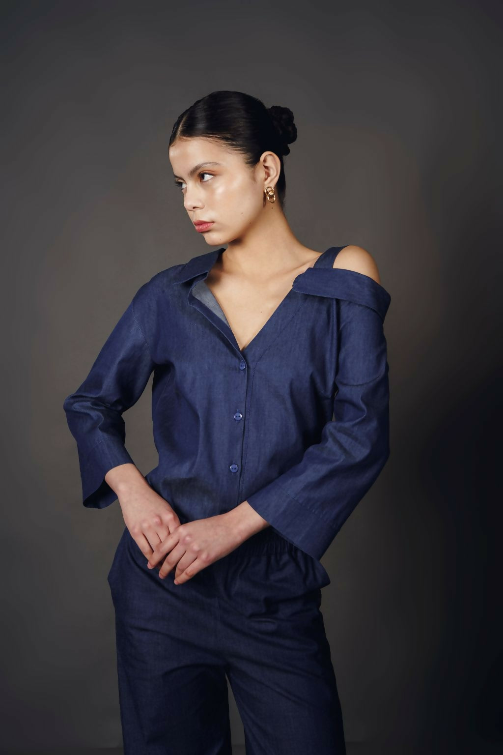 CAMISA DENIM ASIMÉTRICA