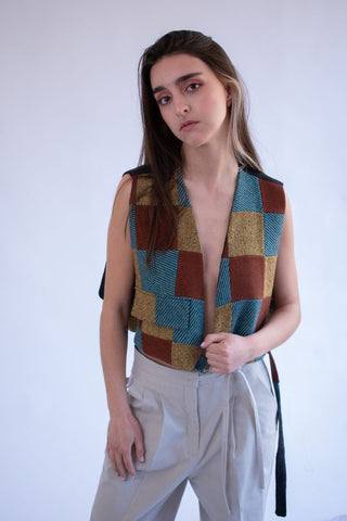 Chaleco Gilet Upcycling Tierra