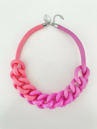 collar cadena degrade naranjo fluor:rosados