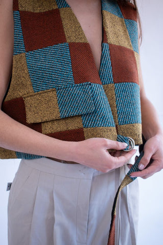 Chaleco Gilet Upcycling Tierra