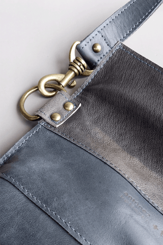 Beltbag foldover azul/gris