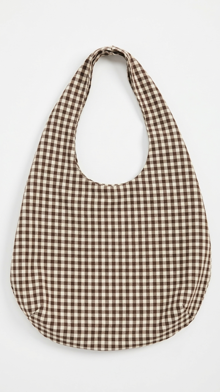 Bolso hobo cuadros café