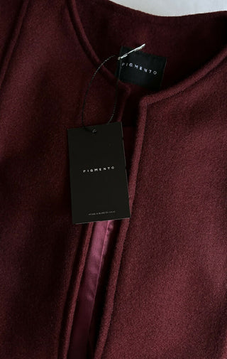 Wool coat with patch pocket