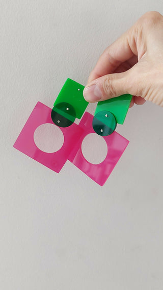 Maxi Aros Cuadrados magenta