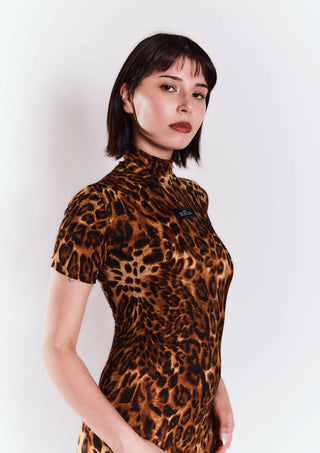 Vestido Felina Café