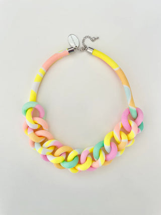 Collar Cadena multicolor fluor pastel