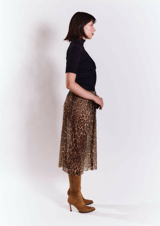 Falda plisada Pantera