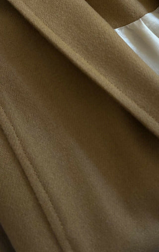 Wool coat with patch pocket